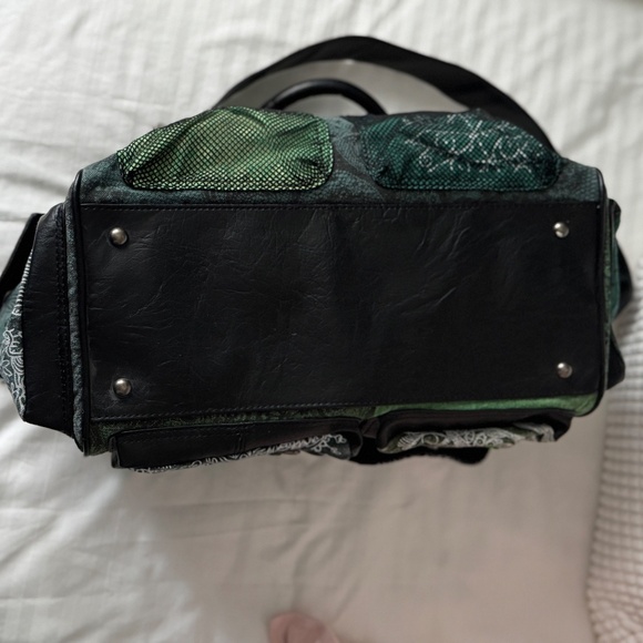 Desigual - Black and Green Hand Bag - Picture 9 of 16